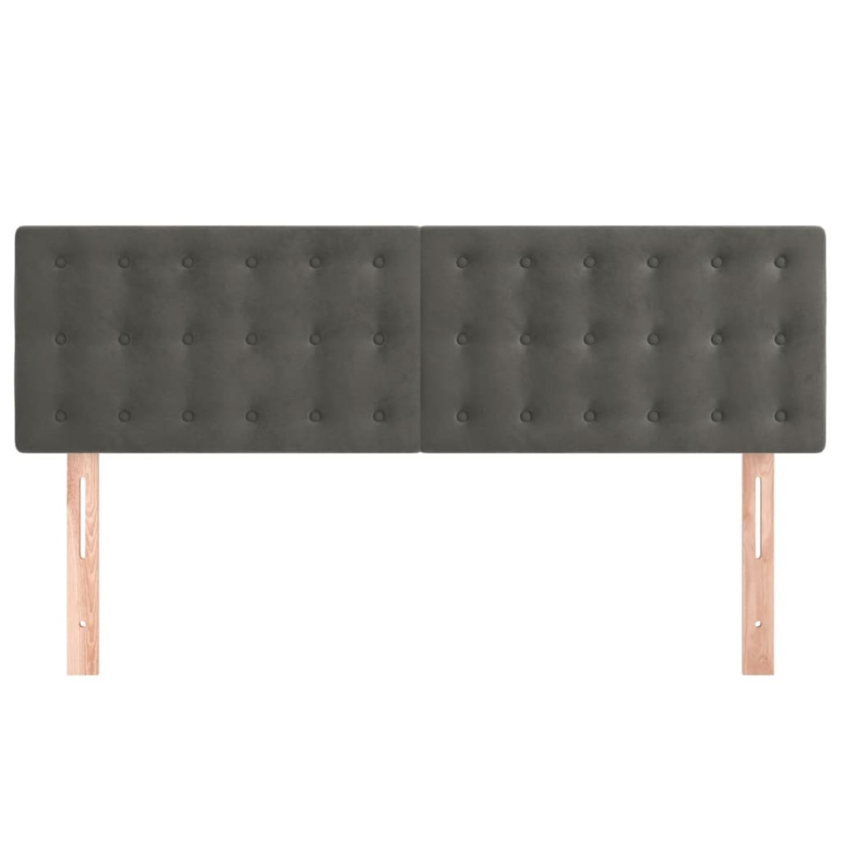 vidaXL Κεφαλάρια Κρεβατιού 2 τεμ. Σκ. Γκρι 72x5x78/88 εκ. Βελούδινα