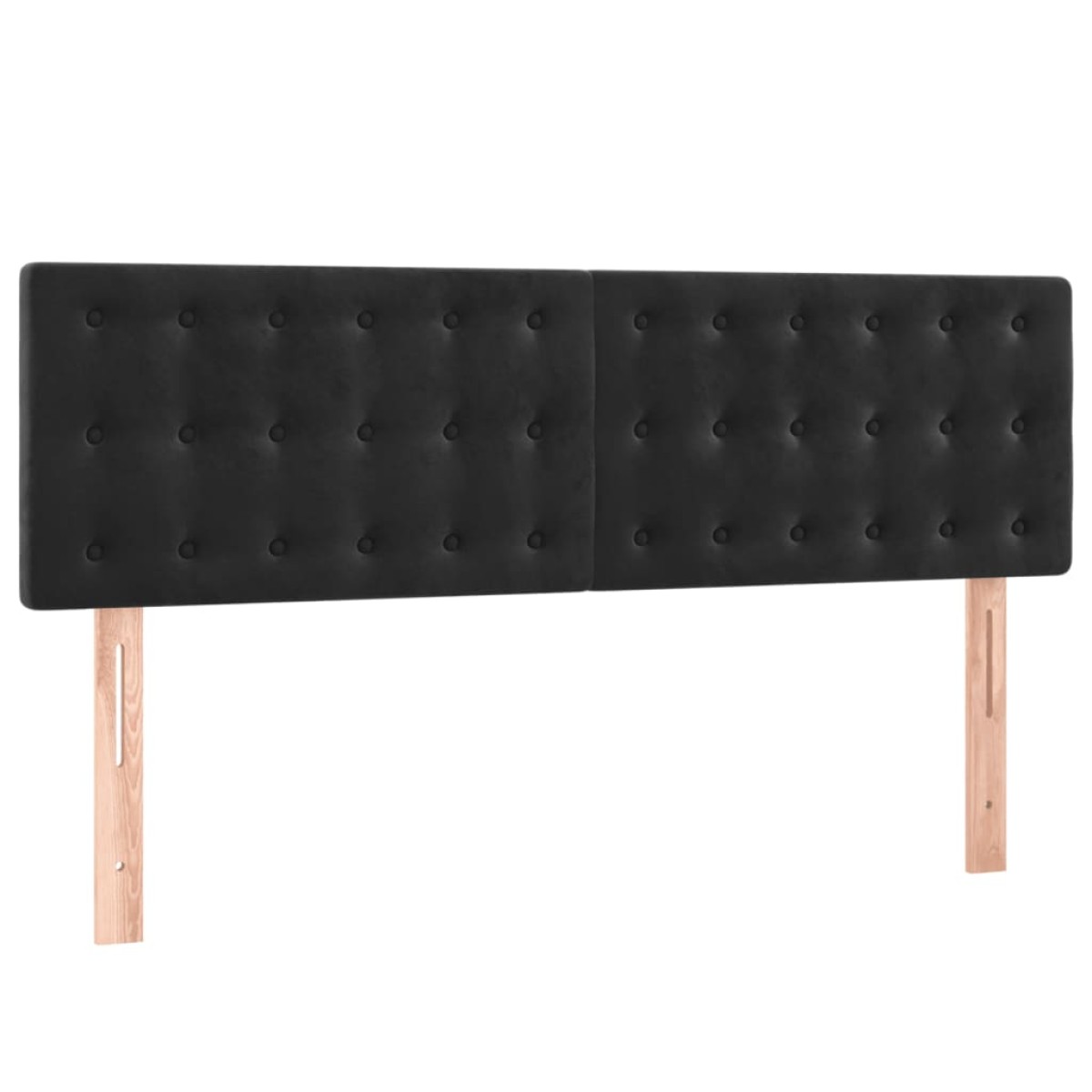 vidaXL Κεφαλάρια Κρεβατιού 2 τεμ. Μαύρα 72x5x78/88 εκ. Βελούδινα