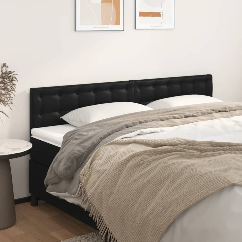 vidaXL Κεφαλάρια Μαύρα 160x5x78/88 εκ. από Συνθετικό Δέρμα