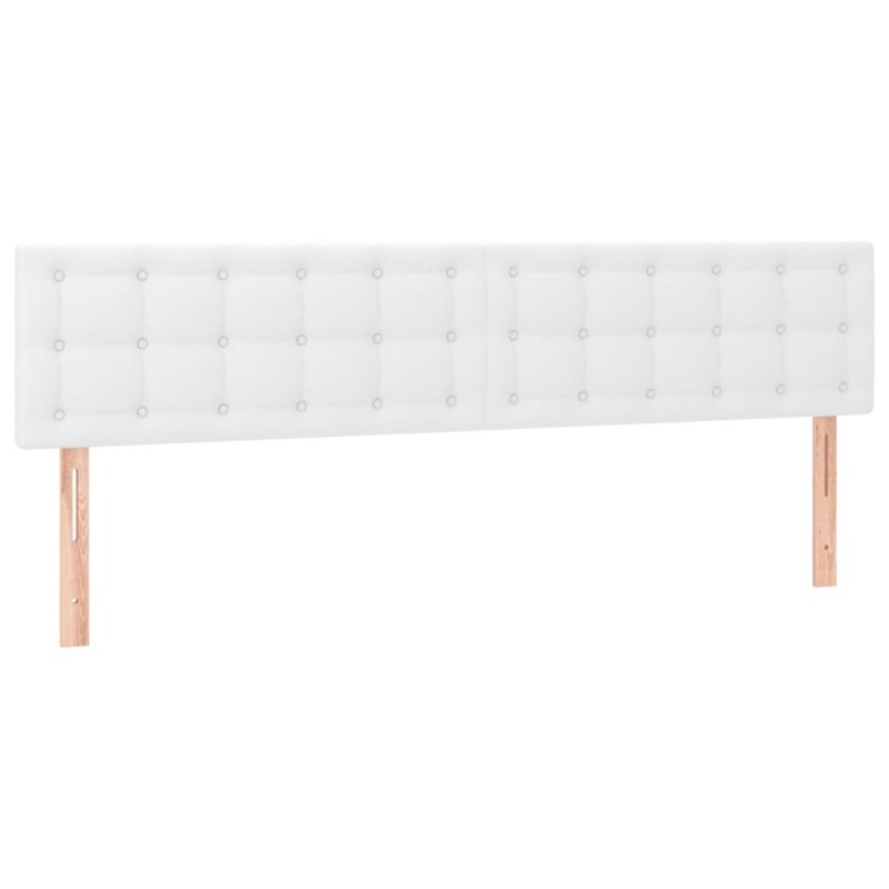 vidaXL Κεφαλάρια Λευκά 160x5x78/88 εκ. από Συνθετικό Δέρμα