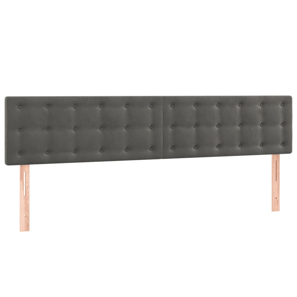 vidaXL Κεφαλάρια Σκ. Γκρι Βελούδινα 160x5x78/88 εκ.