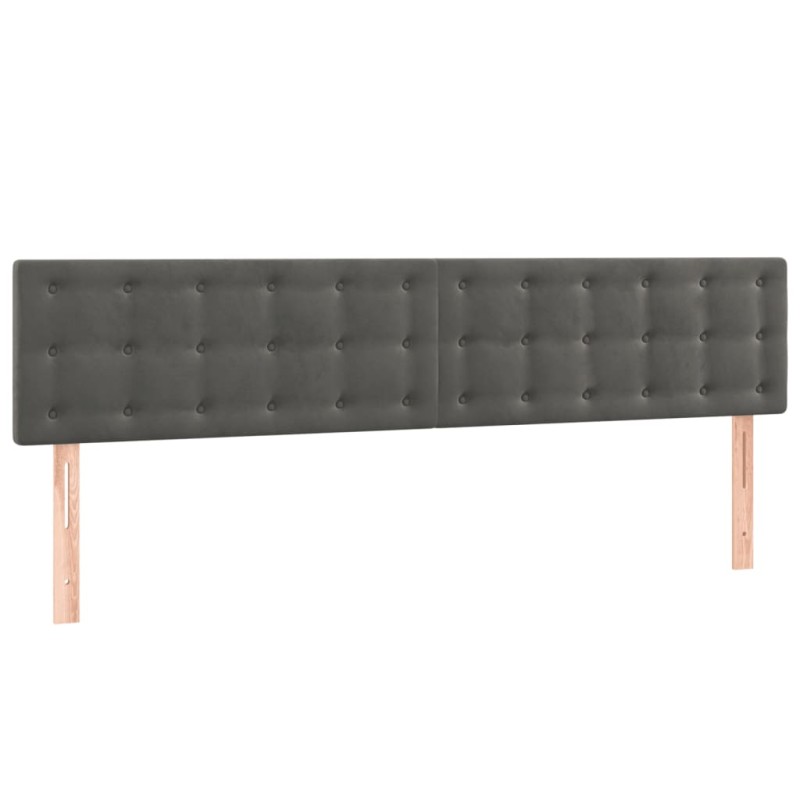 vidaXL Κεφαλάρια Σκ. Γκρι Βελούδινα 160x5x78/88 εκ.