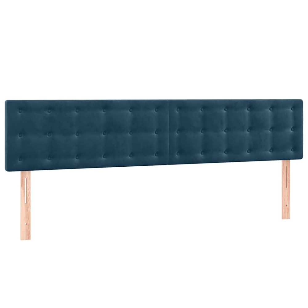 vidaXL Κεφαλάρια Σκ. Μπλε Βελούδινα 160x5x78/88 εκ.