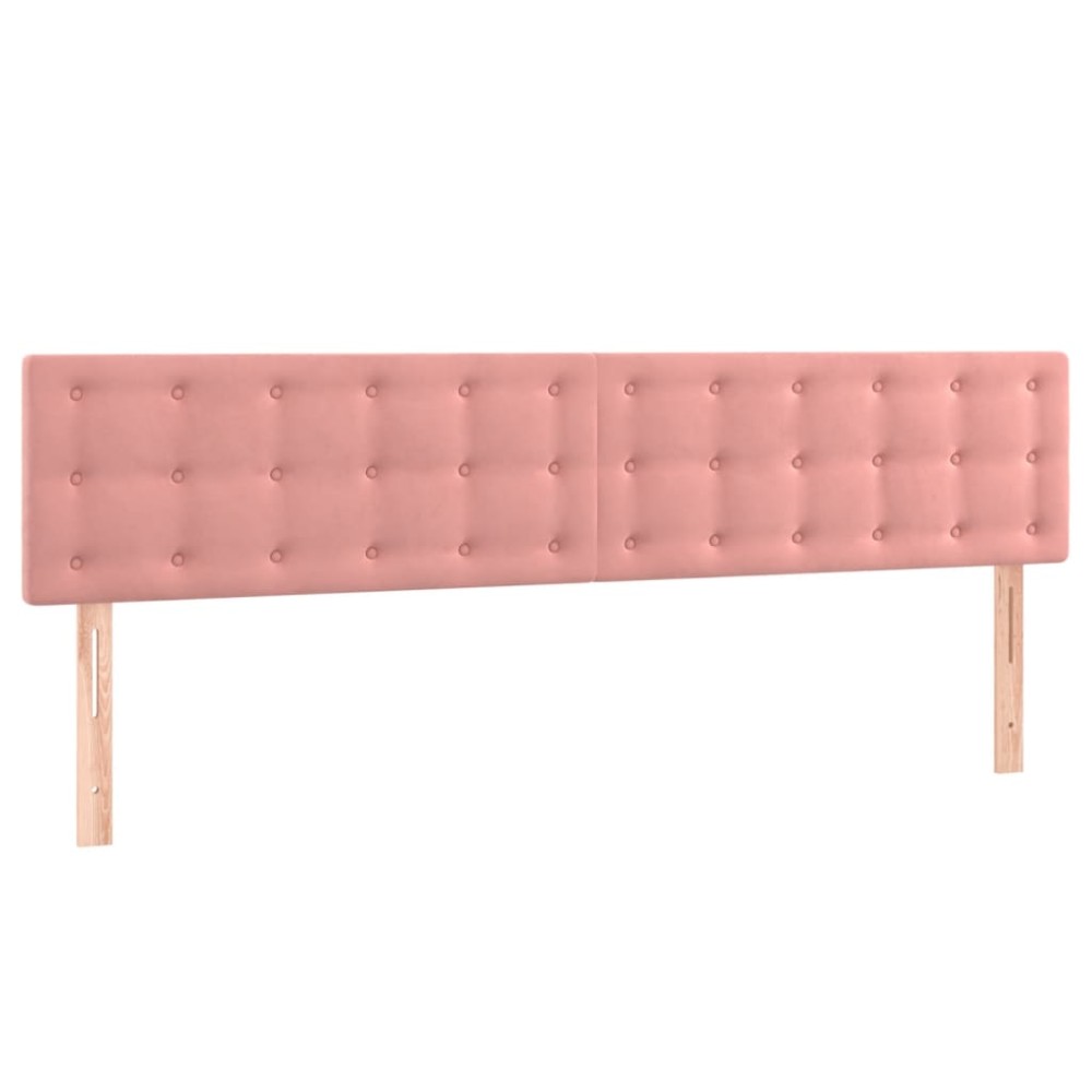 vidaXL Κεφαλάρια Ροζ Βελούδινα 160x5x78/88 εκ.