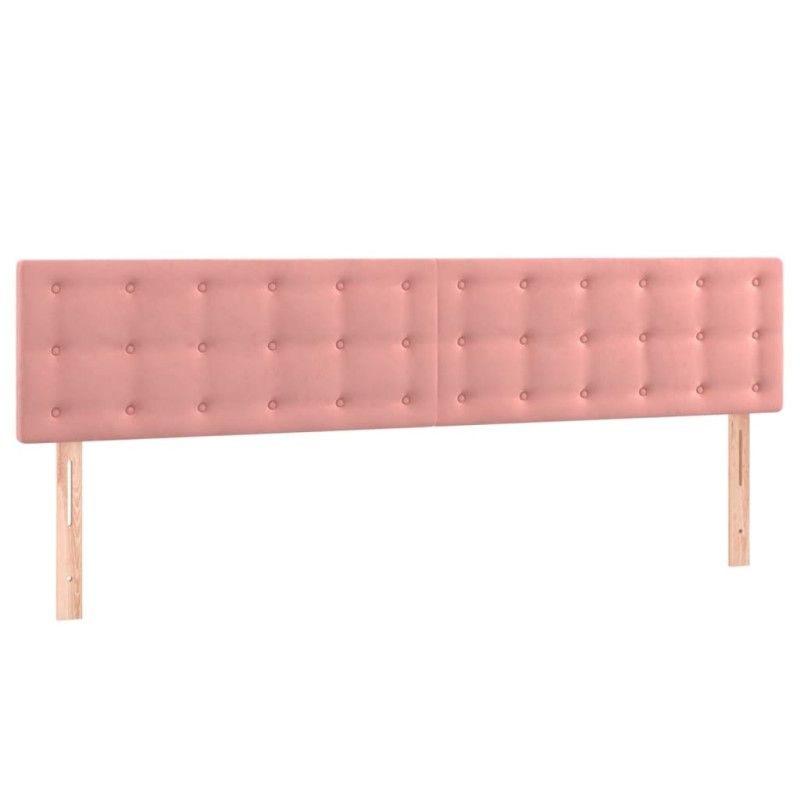 vidaXL Κεφαλάρια Ροζ Βελούδινα 160x5x78/88 εκ.