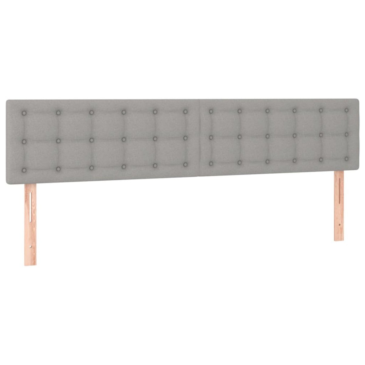 vidaXL Κεφαλάρια Κρεβατιού 2 τεμ. Αν. Γκρι 90x5x78/88 εκ. Υφασμάτινο