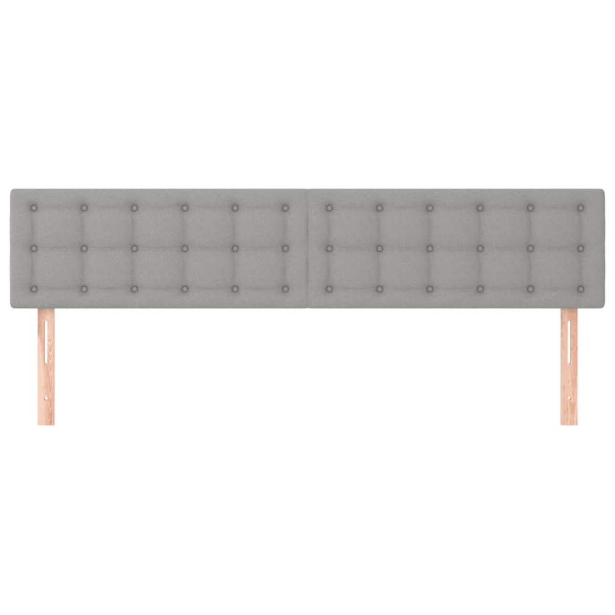 vidaXL Κεφαλάρια Κρεβατιού 2 τεμ. Αν. Γκρι 90x5x78/88 εκ. Υφασμάτινο