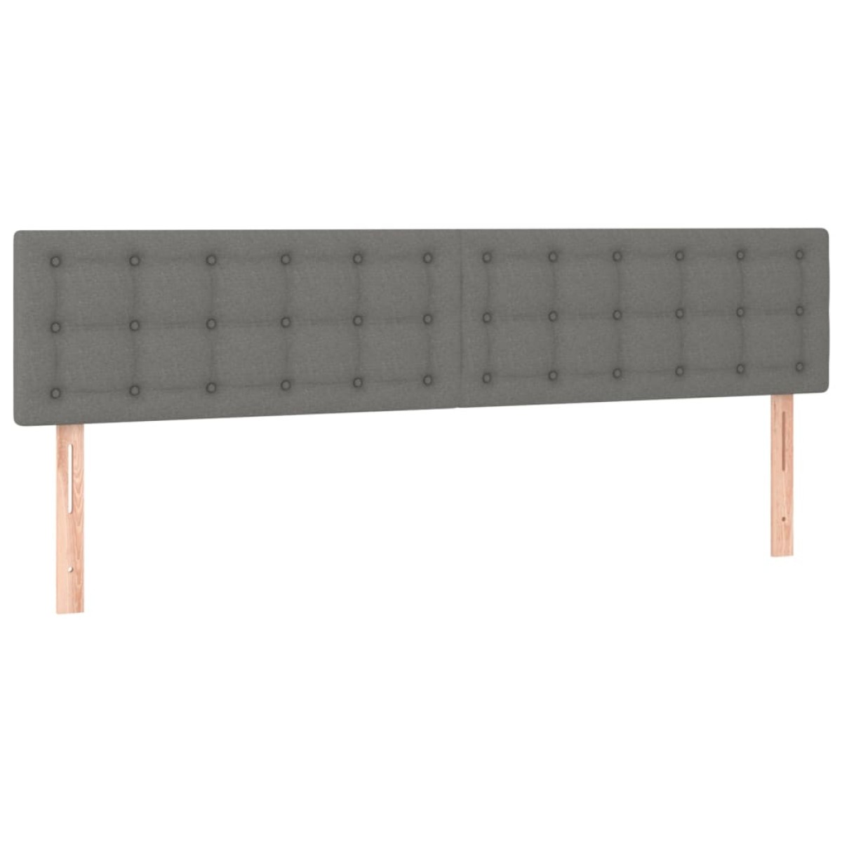 vidaXL Κεφαλάρια Κρεβατιού 2 τεμ. Σκ. Γκρι 90x5x78/88 εκ. Υφασμάτινο