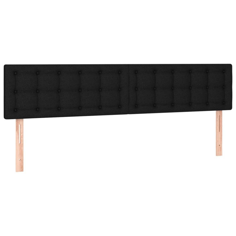vidaXL Κεφαλάρια Μαύρα 180x5x78/88 εκ. Ύφασμα