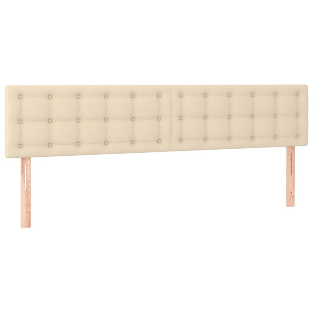 vidaXL Κεφαλάρια Κρεμ 180x5x78/88 εκ. Ύφασμα