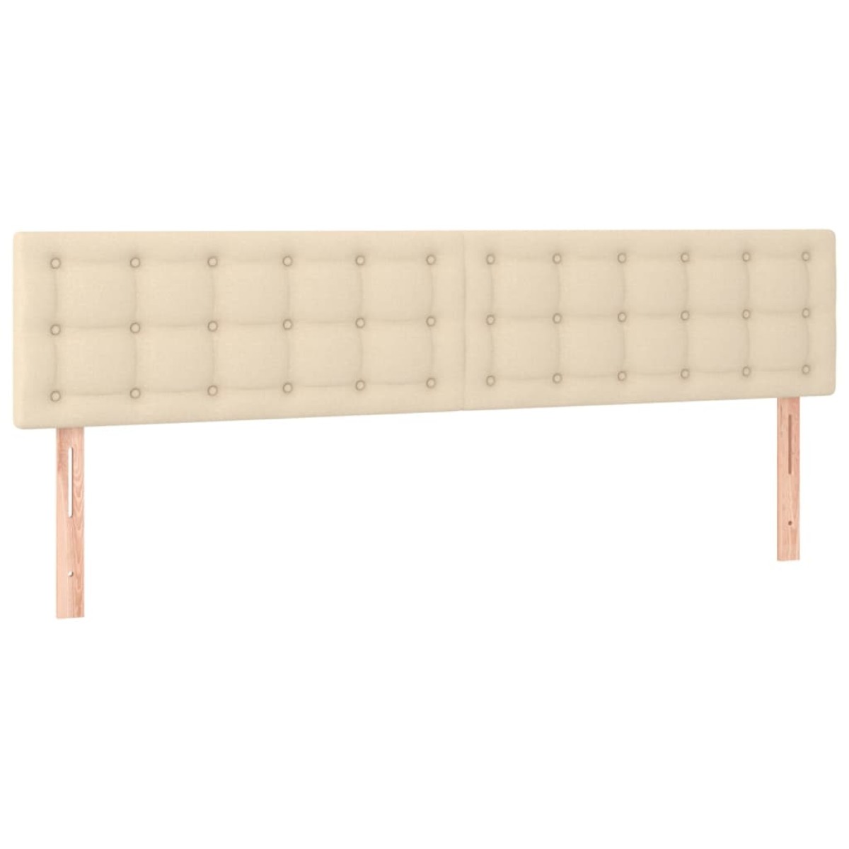 vidaXL Κεφαλάρια Κρεβατιού 2 τεμ. Κρεμ 90x5x78/88 εκ. Υφασμάτινο