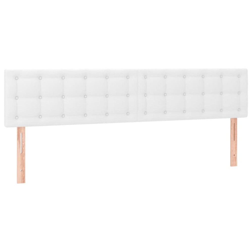 vidaXL Κεφαλάρια Λευκά 180x5x78/88 εκ. από Συνθετικό Δέρμα