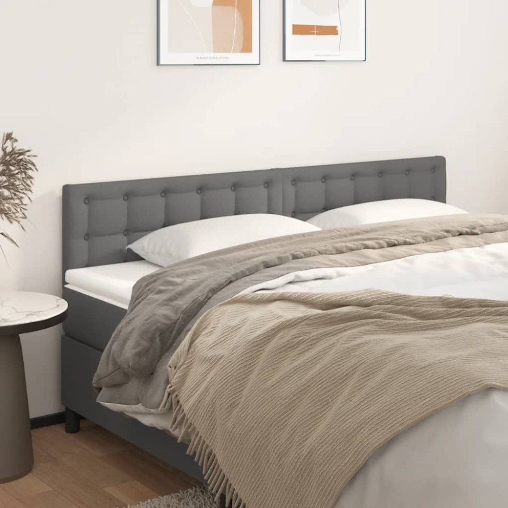 vidaXL Κεφαλάρια Γκρι 180x5x78/88 εκ. από Συνθετικό Δέρμα