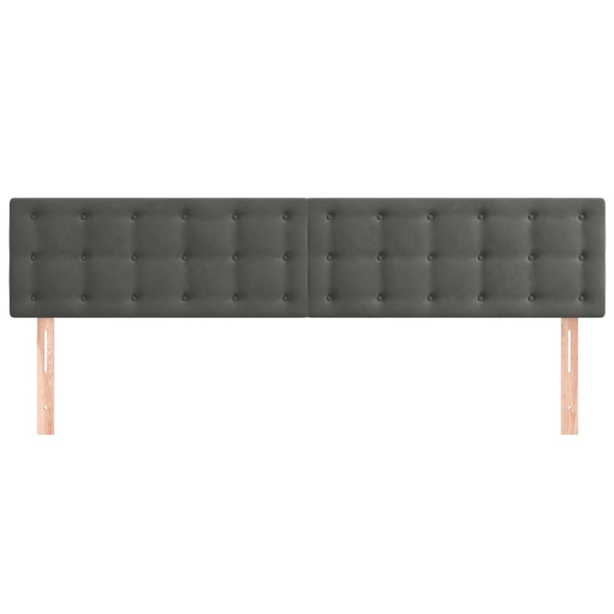vidaXL Κεφαλάρια Κρεβατιού 2 τεμ. Σκούρο Γκρι 90x5x78/88 εκ. Βελούδινο