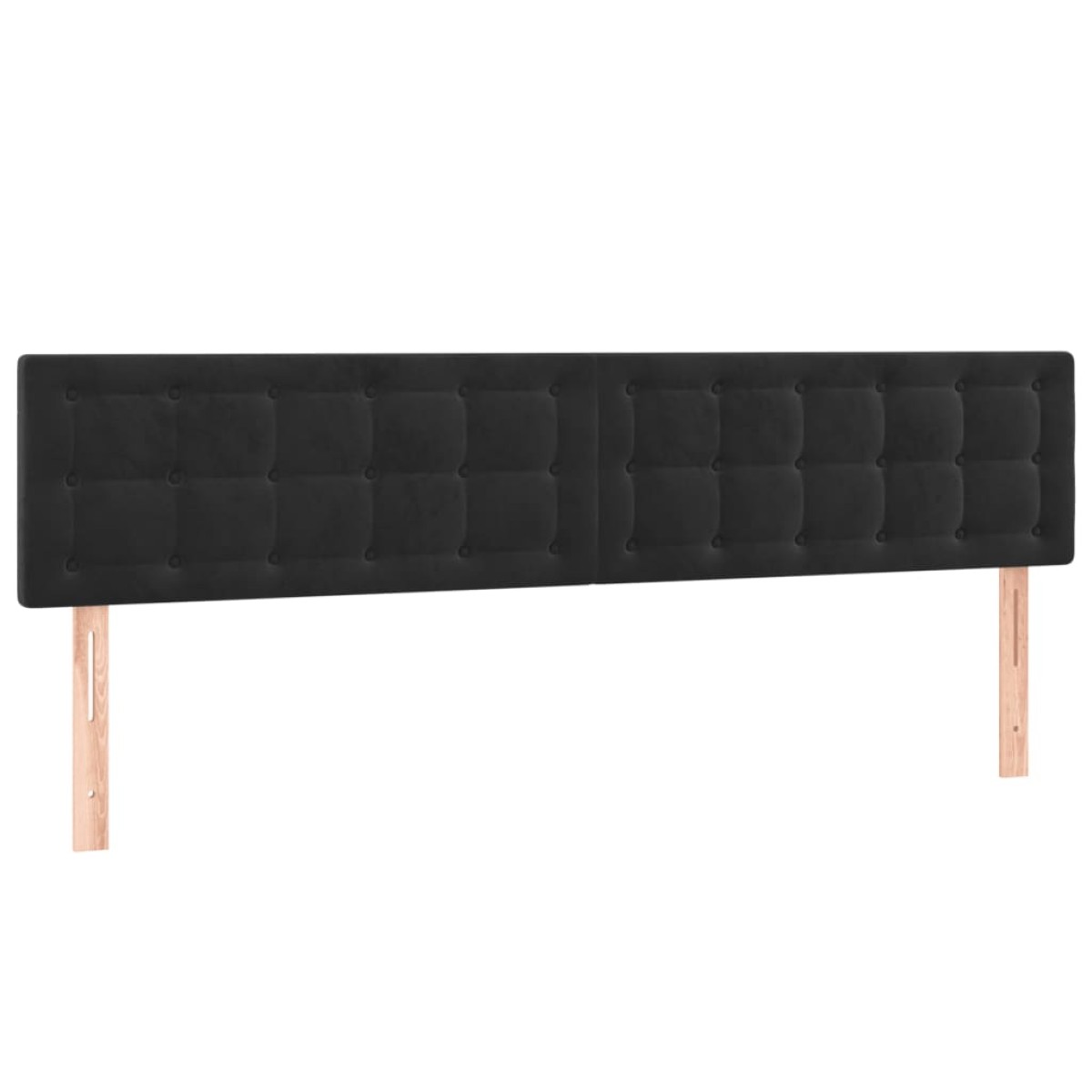 vidaXL Κεφαλάρια Κρεβατιού 2 τεμ. Μαύρο 90x5x78/88 εκ. Βελούδινο