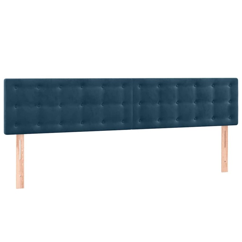 vidaXL Κεφαλάρια Σκ. Μπλε Βελούδινα 180x5x78/88 εκ.
