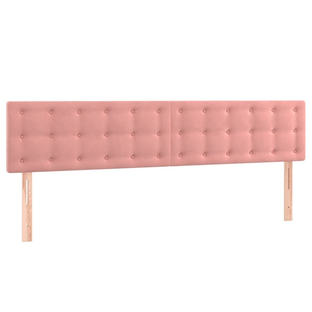 vidaXL Κεφαλάρια Ροζ Βελούδινα 180x5x78/88 εκ.
