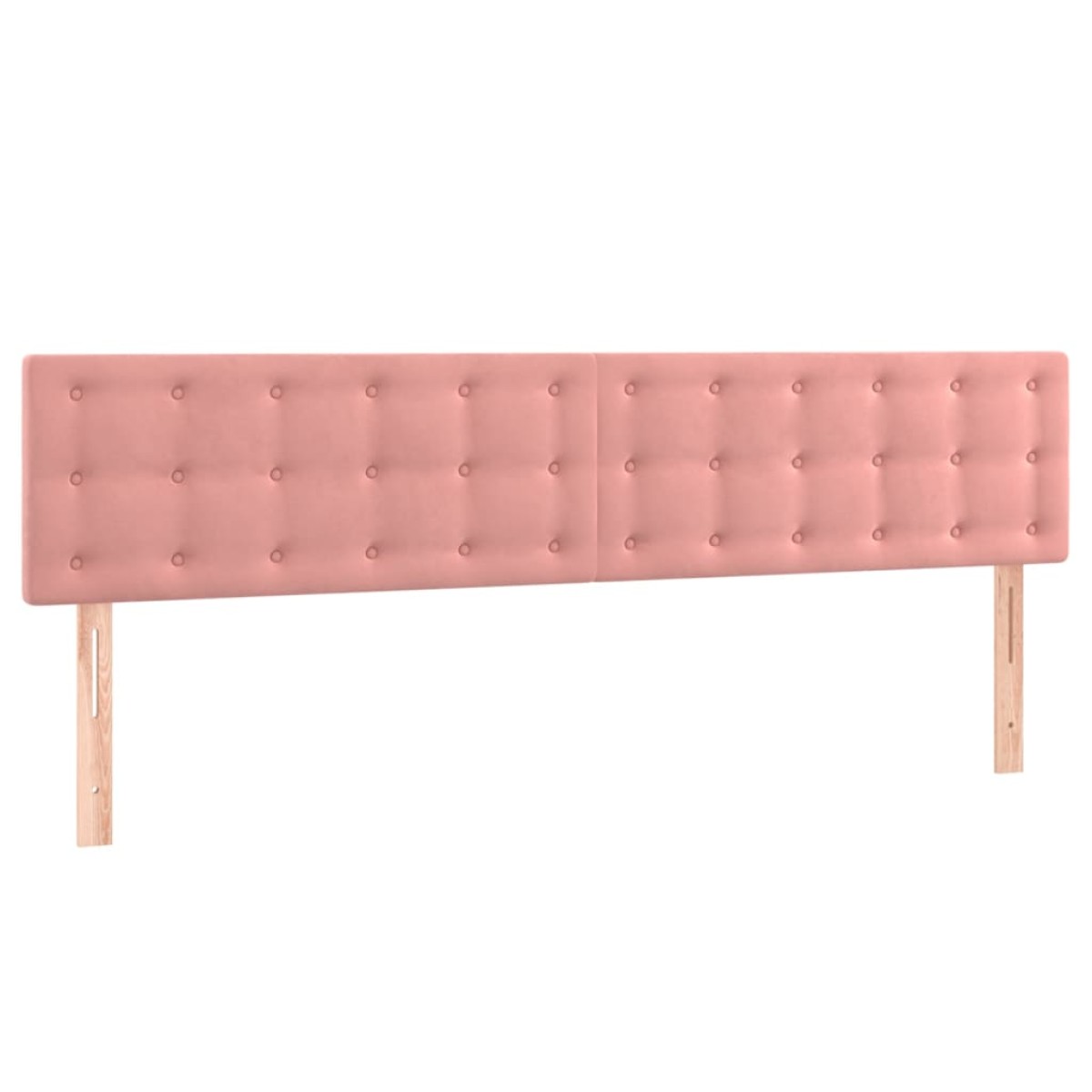 vidaXL Κεφαλάρια Κρεβατιού 2 τεμ. Ροζ 90x5x78/88 εκ. Βελούδινο