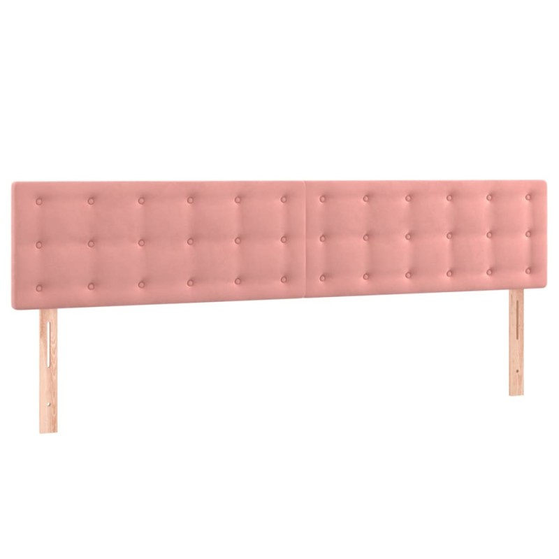 vidaXL Κεφαλάρια Ροζ Βελούδινα 180x5x78/88 εκ.