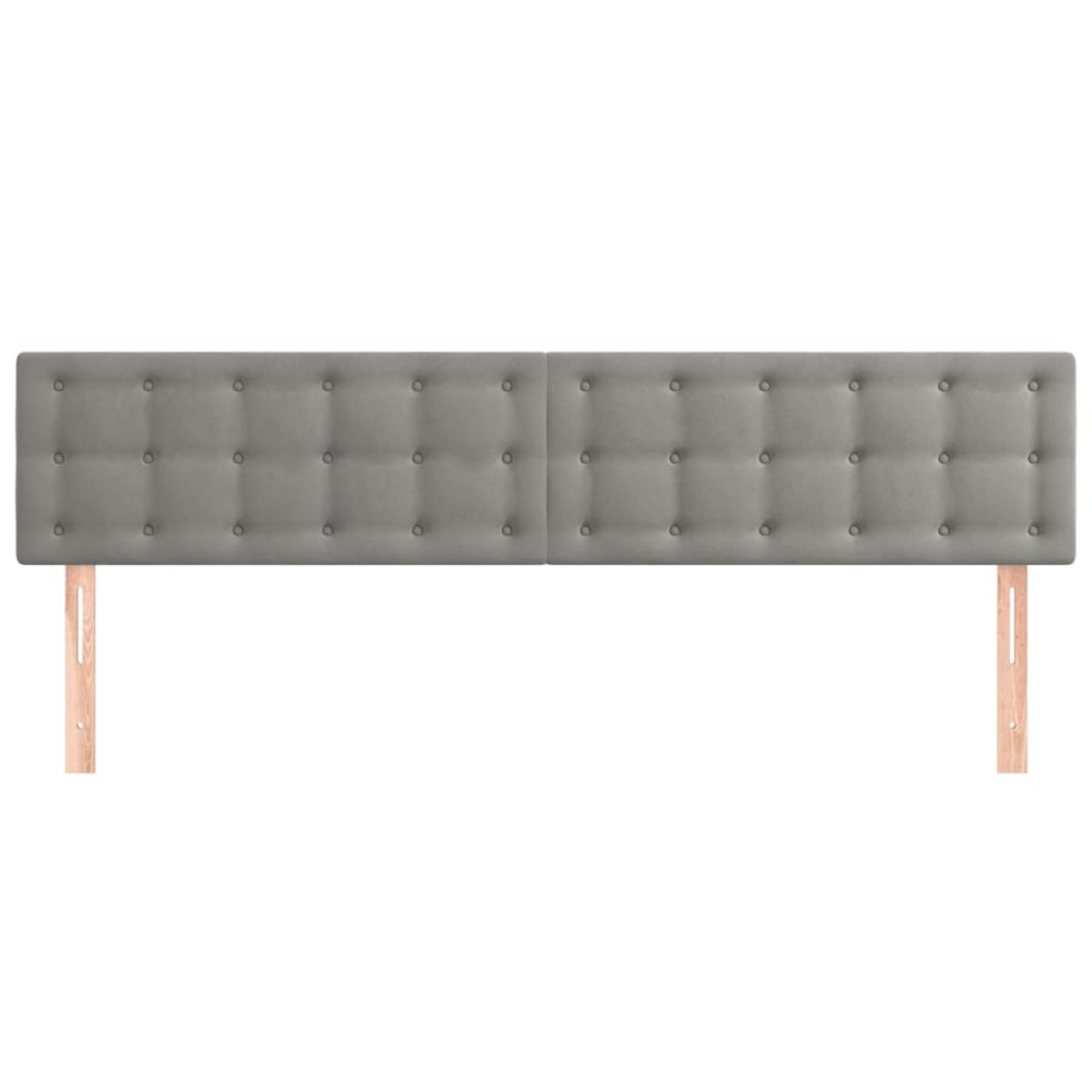 vidaXL Κεφαλάρια Κρεβατιού 2 τεμ. Αν. Γκρι 100x5x78/88 εκ. Βελούδινο