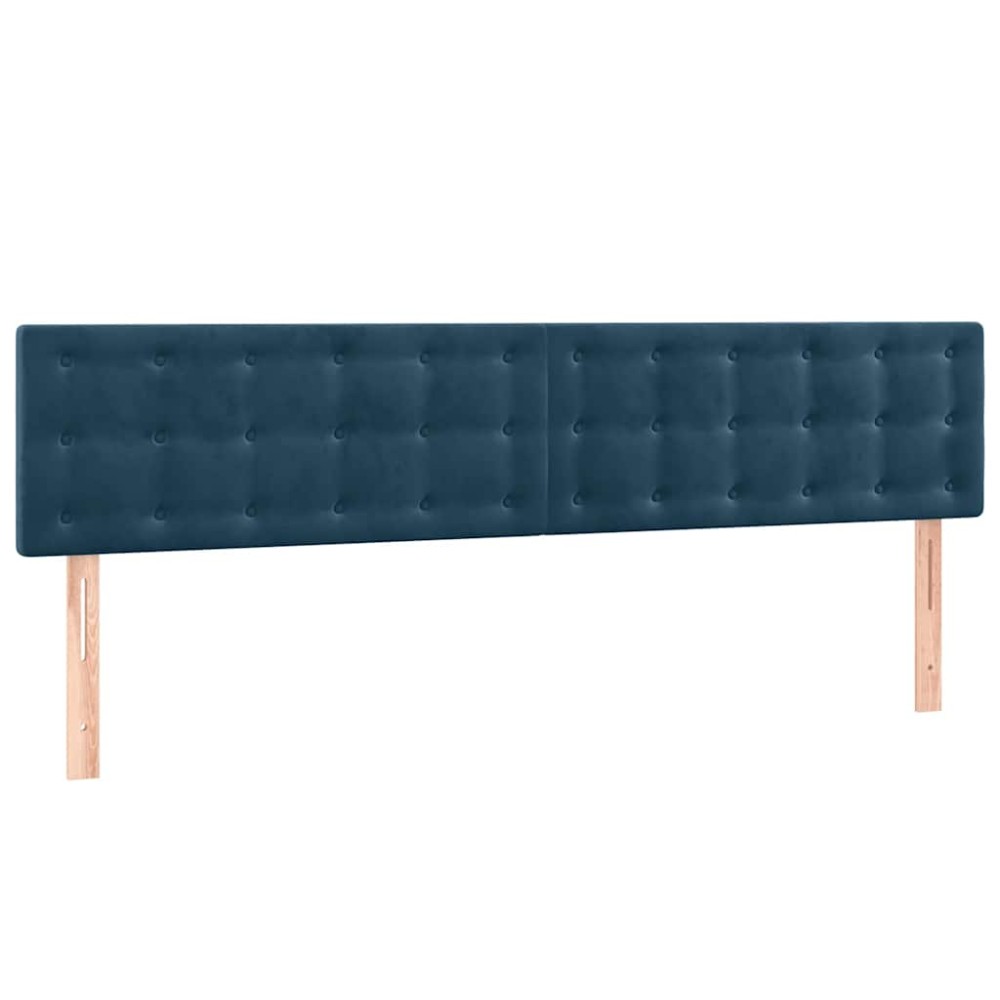 vidaXL Κεφαλάρια Σκ. Μπλε Βελούδινα 200x5x78/88 εκ.