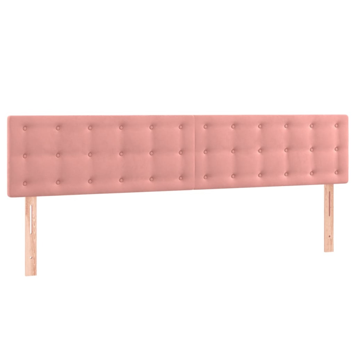 vidaXL Κεφαλάρια Κρεβατιού 2 τεμ. Ροζ 100x5x78/88 εκ. Βελούδινο