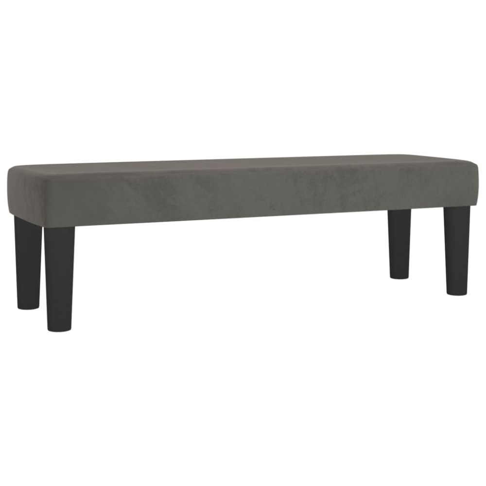 vidaXL Πάγκος Σκούρο Γκρι 100x30x30 εκ. Βελούδινος