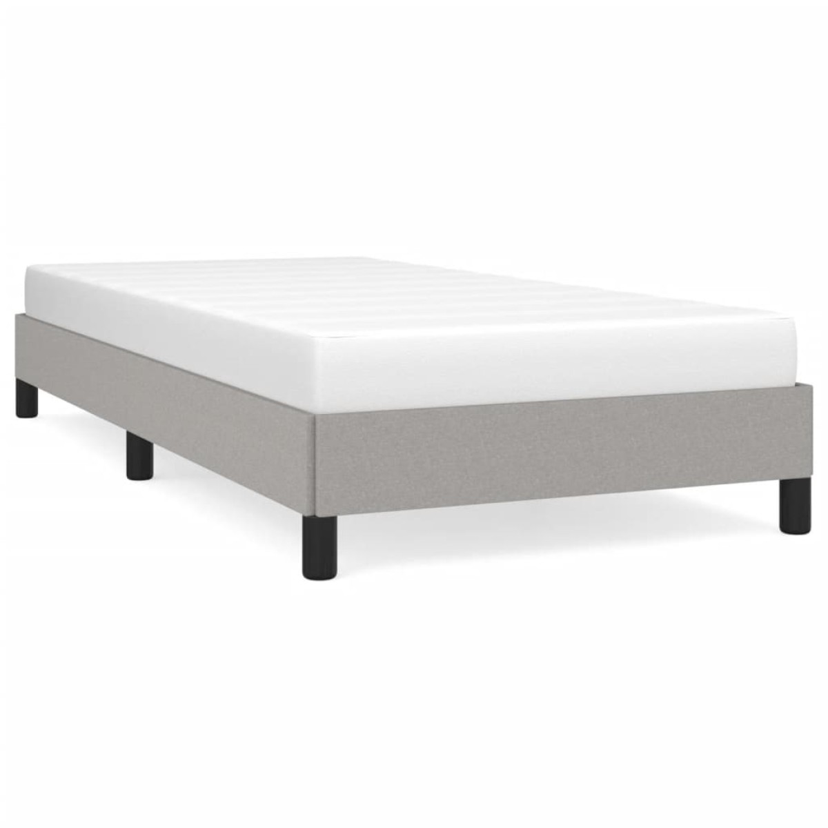 vidaXL Πλαίσιο Κρεβατιού Ανοιχτό Γκρι 90x190 εκ. Υφασμάτινο