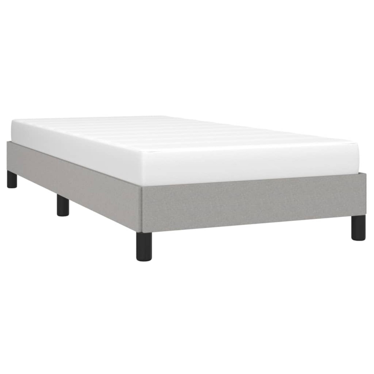 vidaXL Πλαίσιο Κρεβατιού Ανοιχτό Γκρι 90x190 εκ. Υφασμάτινο