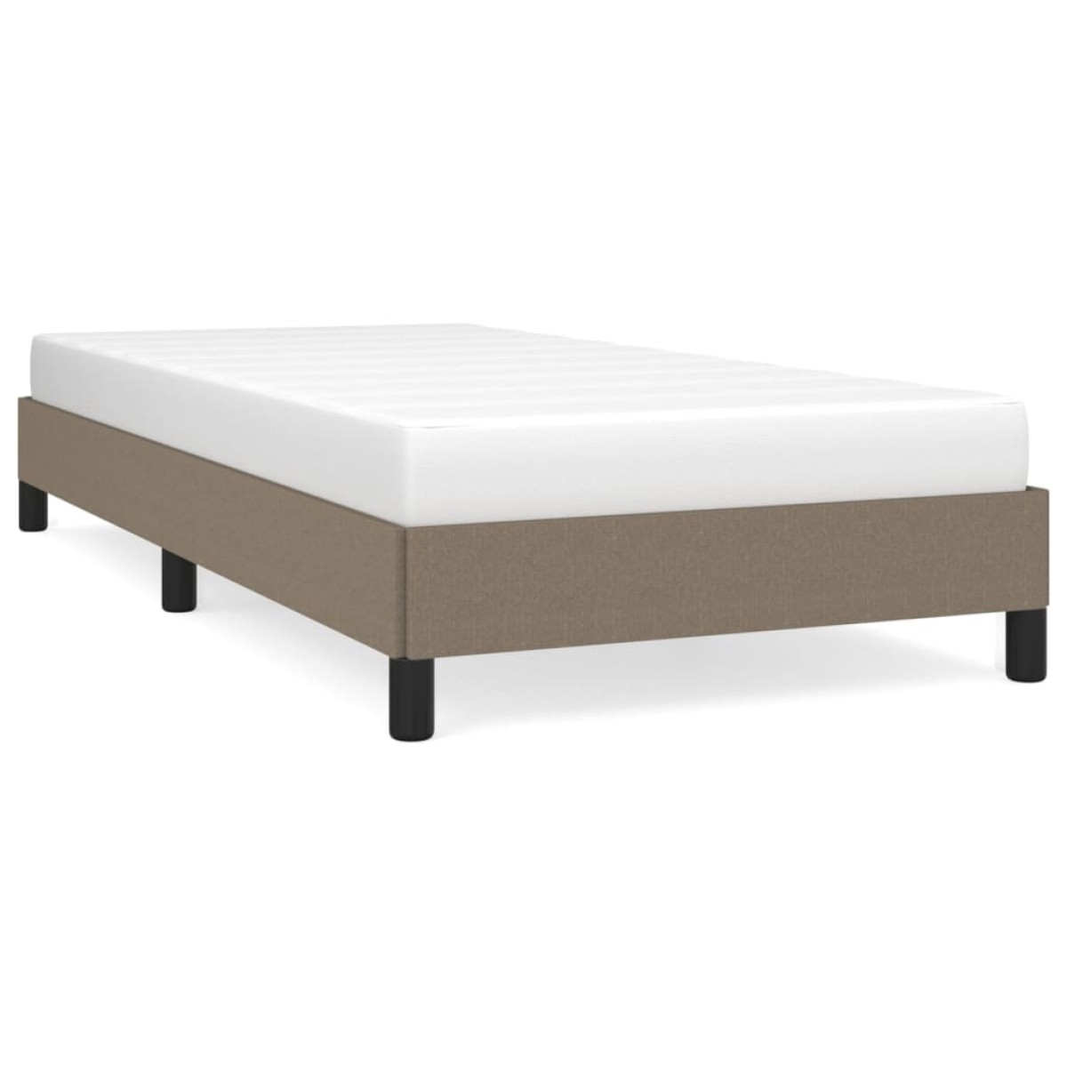 vidaXL Πλαίσιο Κρεβατιού Taupe 90x190 εκ. Υφασμάτινο