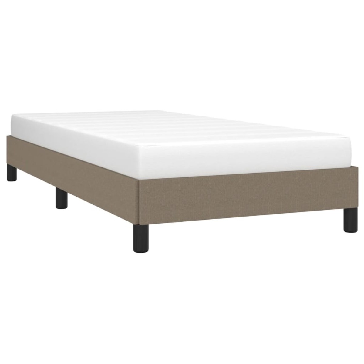 vidaXL Πλαίσιο Κρεβατιού Taupe 90x190 εκ. Υφασμάτινο