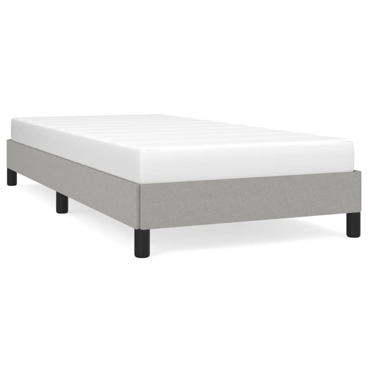 vidaXL Πλαίσιο Κρεβατιού Ανοιχτό Γκρι 90 x 200 εκ. Υφασμάτινο