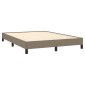 vidaXL Πλαίσιο Κρεβατιού Taupe 140 x 190 εκ. Υφασμάτινο