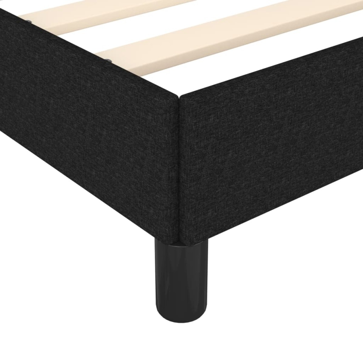 vidaXL Πλαίσιο Κρεβατιού Μαύρο 140x200 εκ. Υφασμάτινο