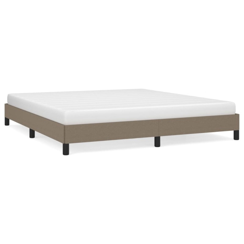 vidaXL Σκελετός Κρεβατιού Χωρίς Στρώμα Taupe 160x200 εκ. Υφασμάτινο