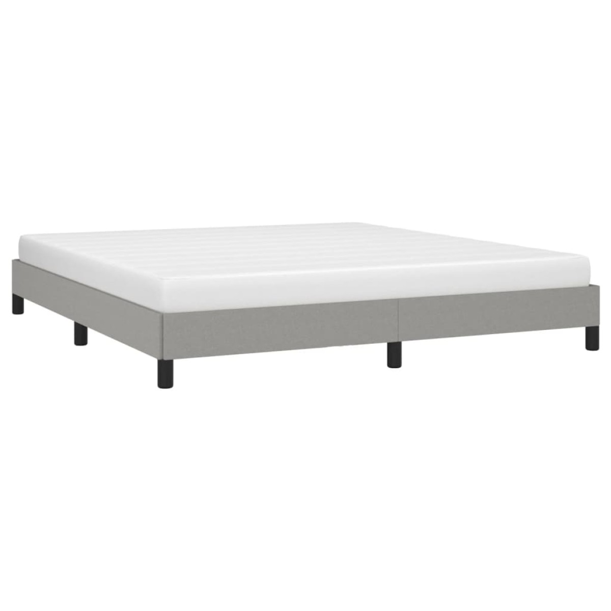 vidaXL Πλαίσιο Κρεβατιού Ανοιχτό Γκρι 180x200 εκ. Υφασμάτινο