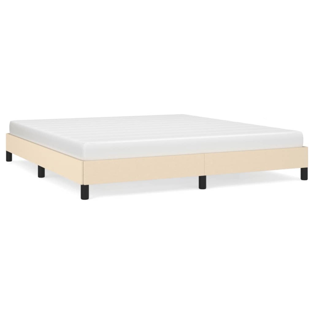 vidaXL Πλαίσιο Κρεβατιού Κρεμ 180x200 εκ. Υφασμάτινο