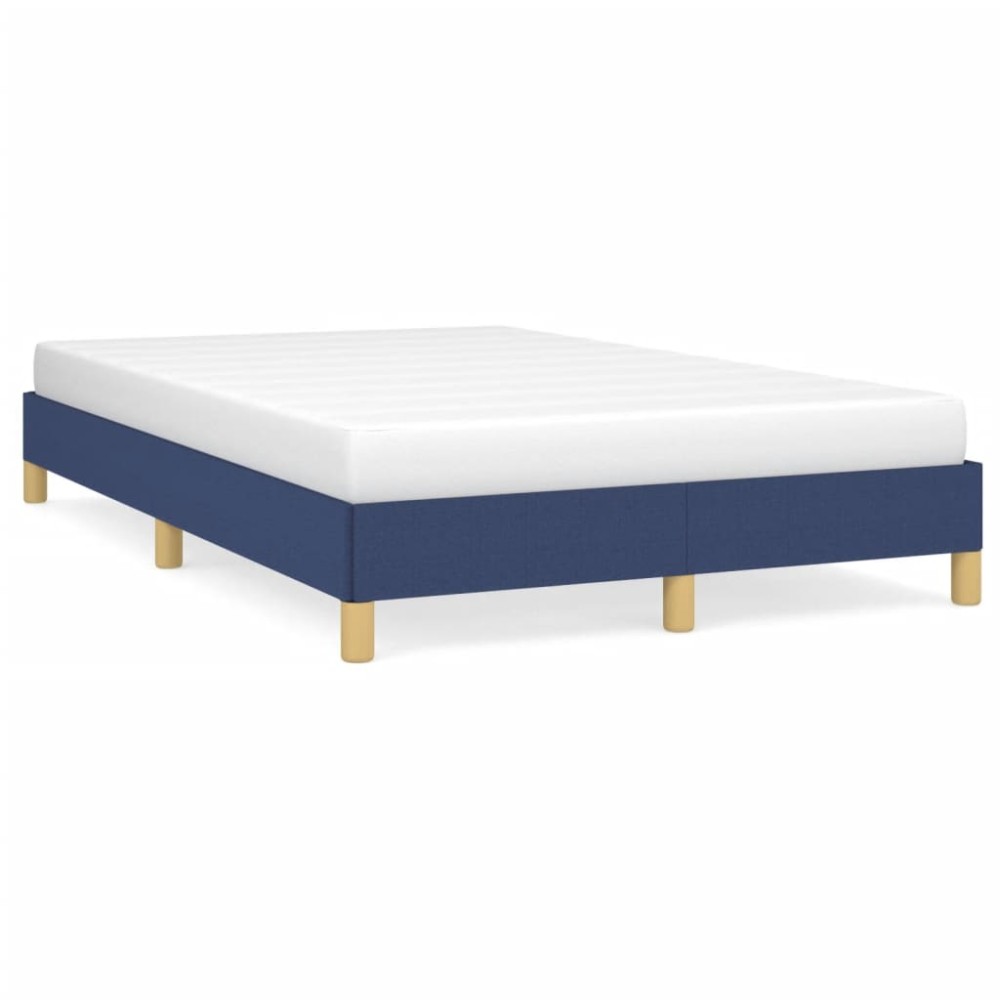 vidaXL Πλαίσιο κρεβατιού χωρίς στρώμα μπλε 120x200cm ύφασμα