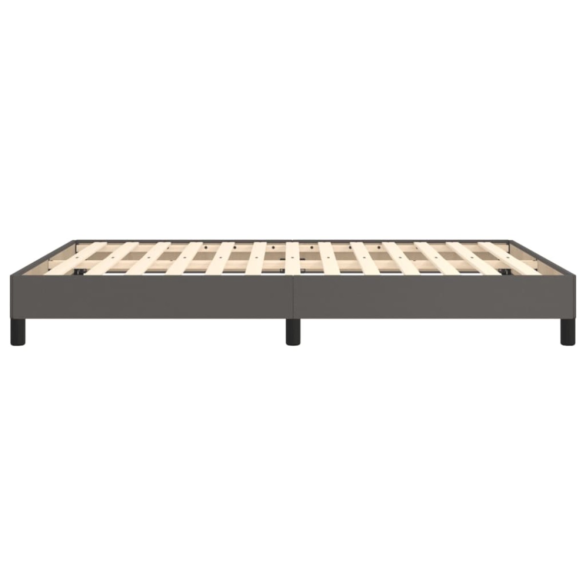 vidaXL Πλαίσιο Κρεβατιού Γκρι 140x190 εκ. από Συνθετικό Δέρμα