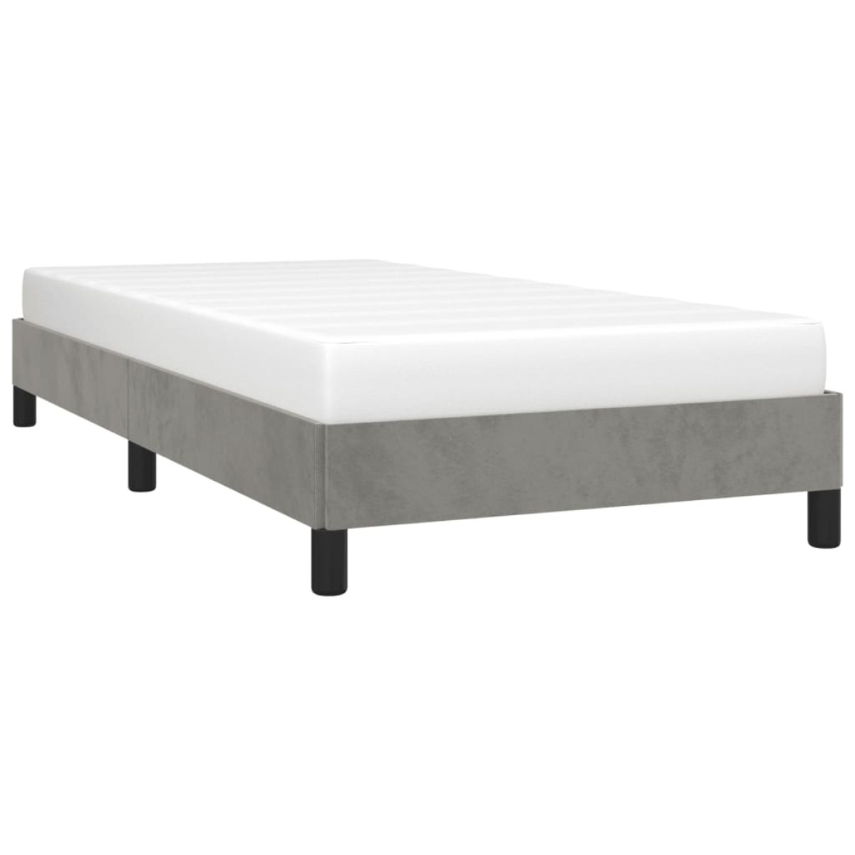 vidaXL Πλαίσιο Κρεβατιού Ανοιχτό Γκρι 90x190 εκ. Βελούδινο