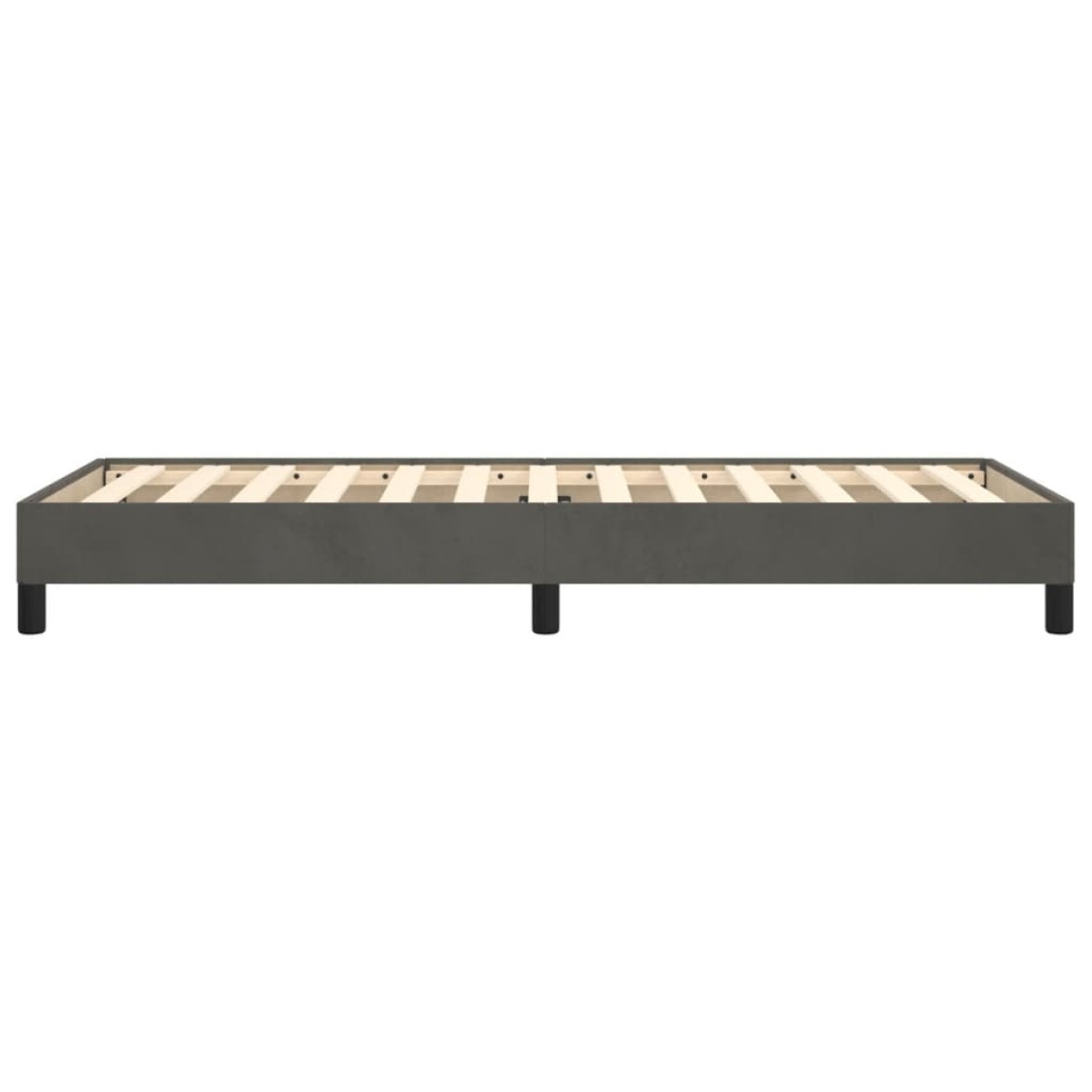 vidaXL Πλαίσιο Κρεβατιού Σκούρο Γκρι 90 x 200 εκ. Βελούδινο
