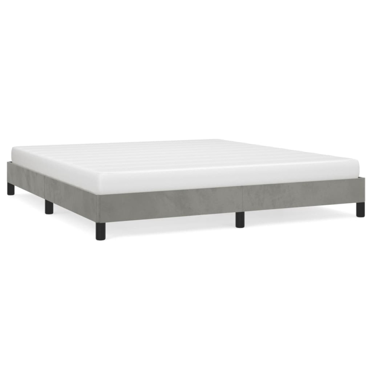 vidaXL Πλαίσιο Κρεβατιού Ανοιχτό Γκρι 180x200 εκ. Βελούδινο