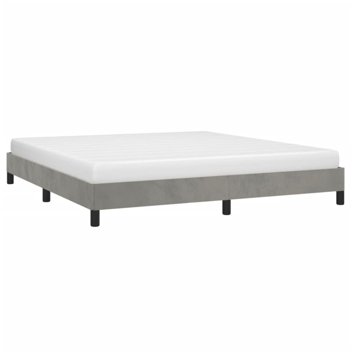 vidaXL Πλαίσιο Κρεβατιού Ανοιχτό Γκρι 180x200 εκ. Βελούδινο
