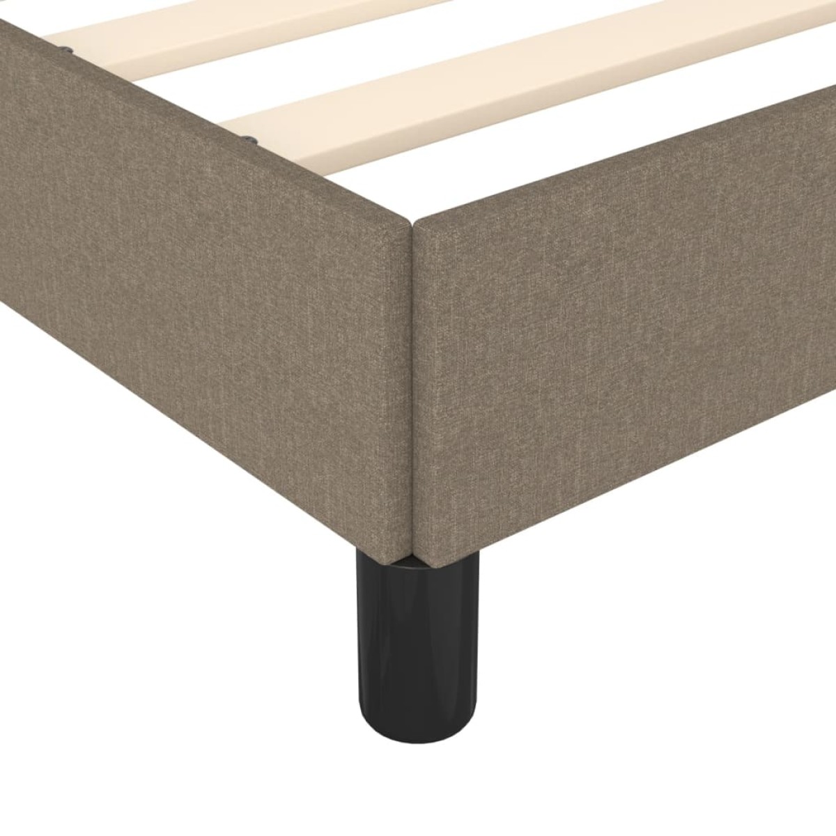 vidaXL Πλαίσιο Κρεβατιού Taupe 90x190 εκ. Υφασμάτινο