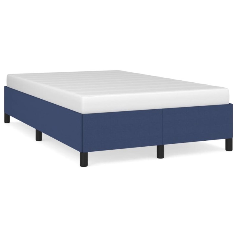 vidaXL Πλαίσιο κρεβατιού χωρίς στρώμα μπλε 120x200cm ύφασμα