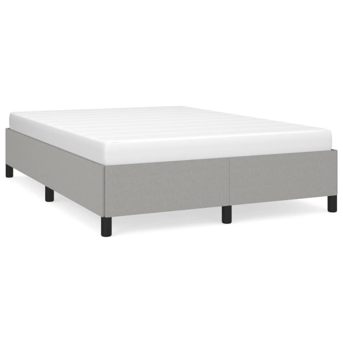 vidaXL Πλαίσιο Κρεβατιού Ανοιχτό Γκρι 140x200 εκ. Υφασμάτινο