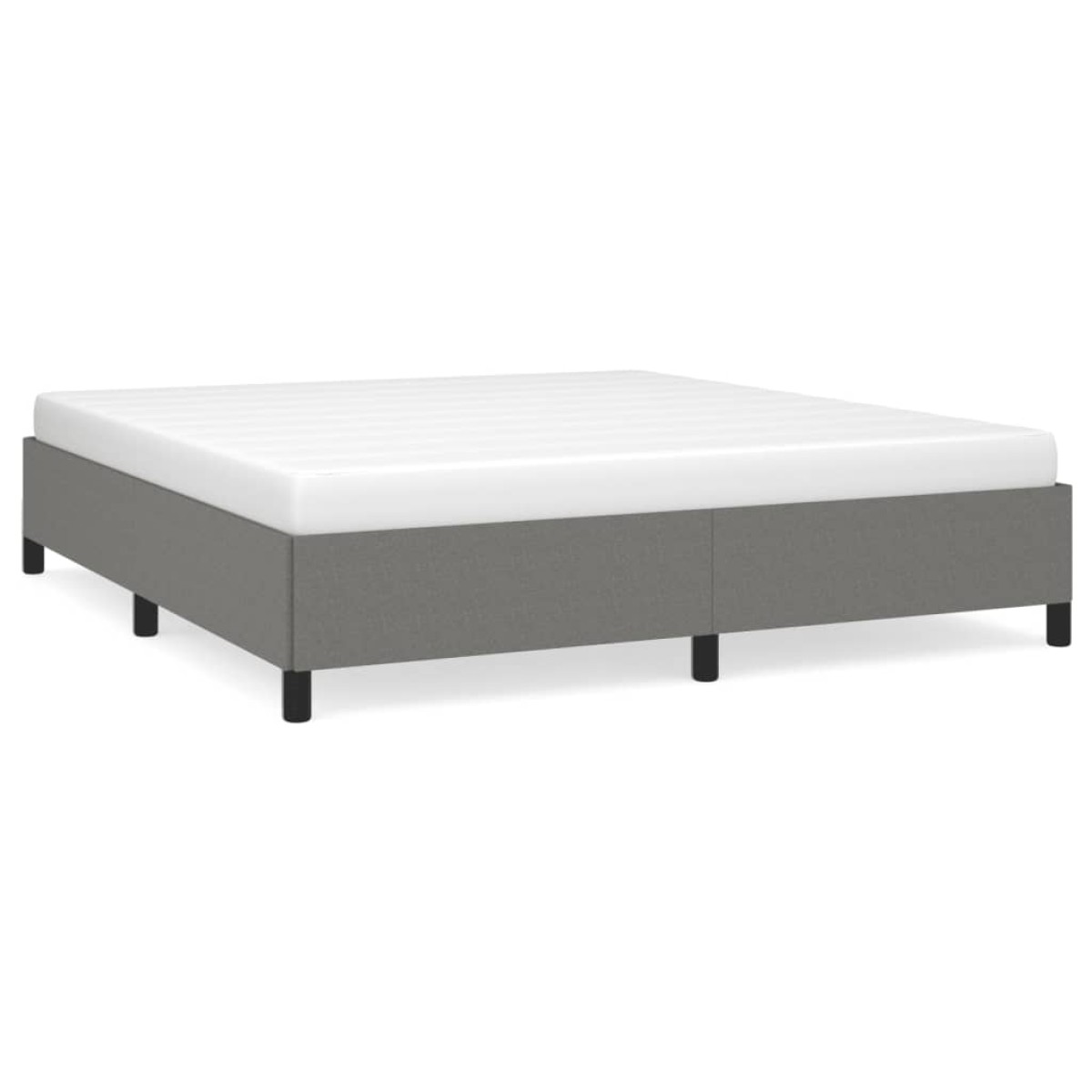 vidaXL Πλαίσιο Κρεβατιού Σκούρο Γκρι 180x200 εκ. Υφασμάτινο