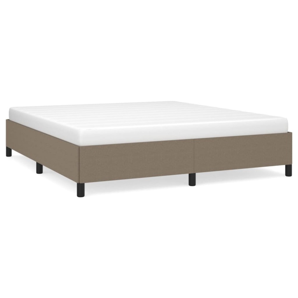 vidaXL Σκελετός Κρεβατιού Χωρίς Στρώμα Taupe 180x200 εκ. Υφασμάτινο