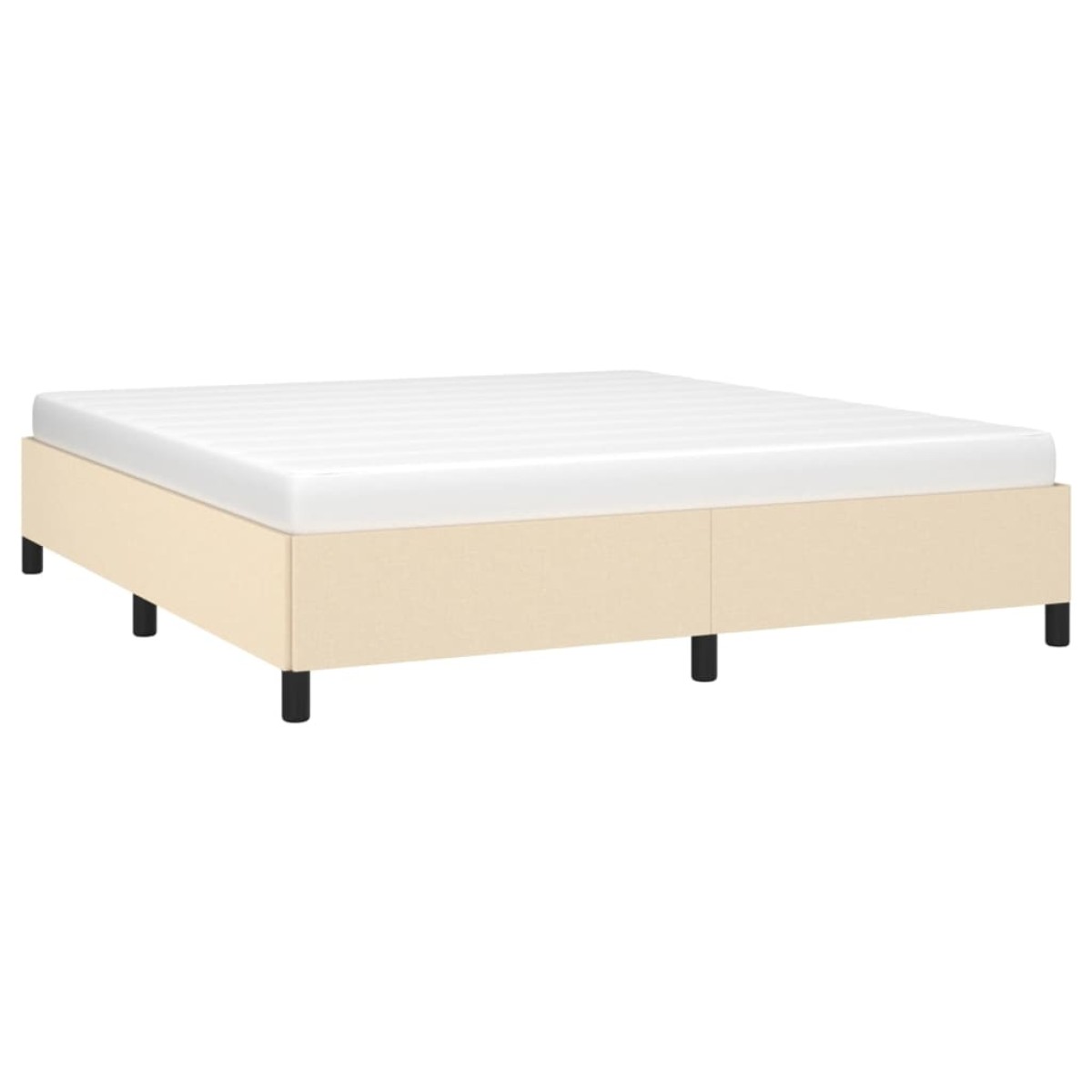 vidaXL Πλαίσιο Κρεβατιού Κρεμ 180x200 εκ. Υφασμάτινο