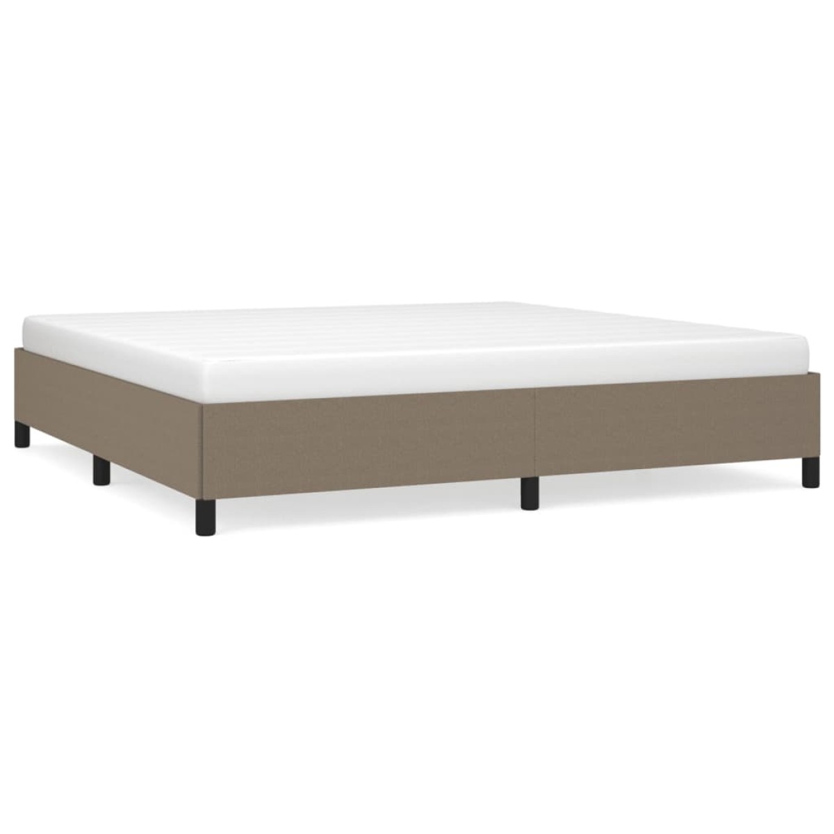 vidaXL Πλαίσιο Κρεβατιού Taupe 200x200 εκ. Υφασμάτινο